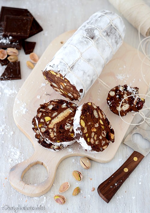 CZEKOLADOWE SALAMI z Chaty Na Końcu Wsi blog kulinarny. Przepisy