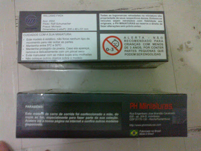 o verso e o fundo da embalagem