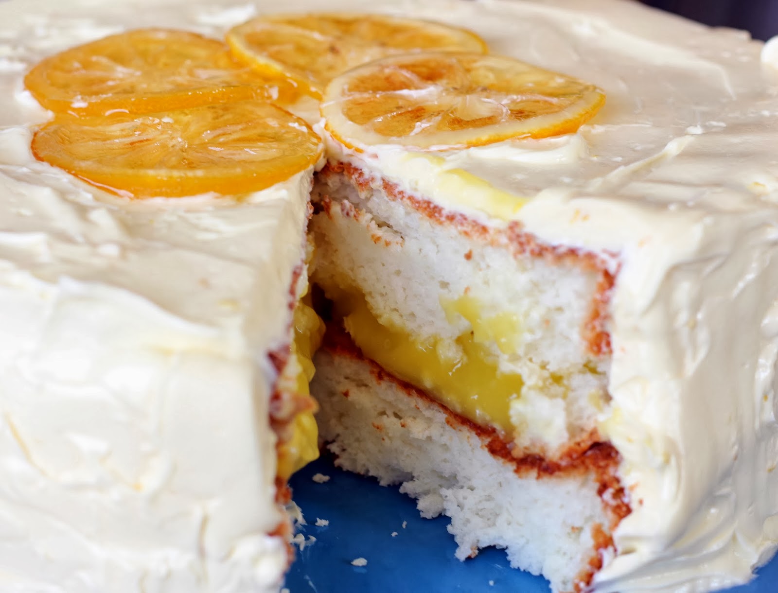 Live.Dream.Bake {Holding on to Summer} Angel Food Cake with Lemon Curd
