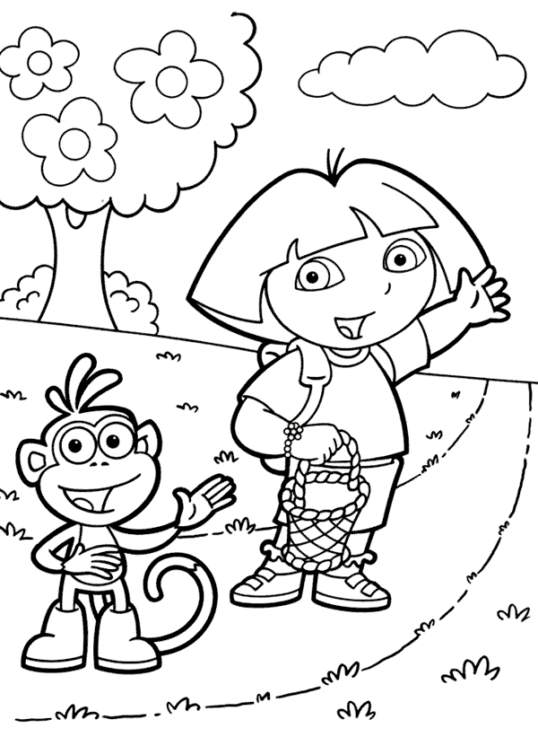 dora the explorer coloring pages | Minister Coloring