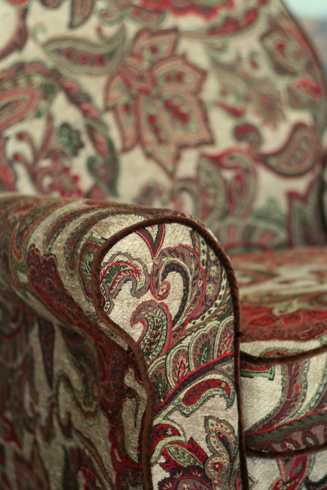 Custom Slipcovers by Shelley Paisley Rocker and Ottoman