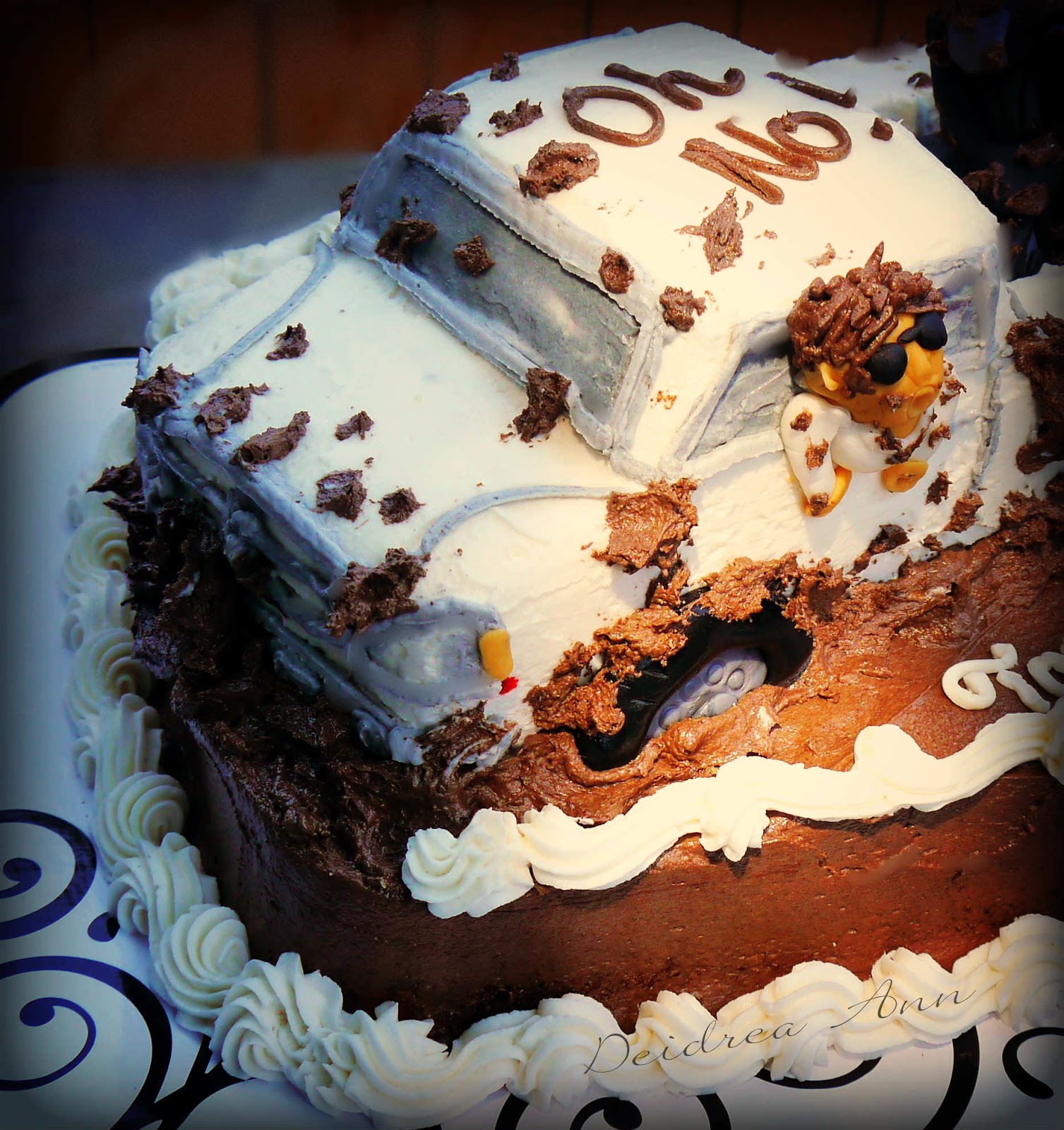 Suzy Homefaker OVER THE HILL TRUCK AND MOPED CAKE