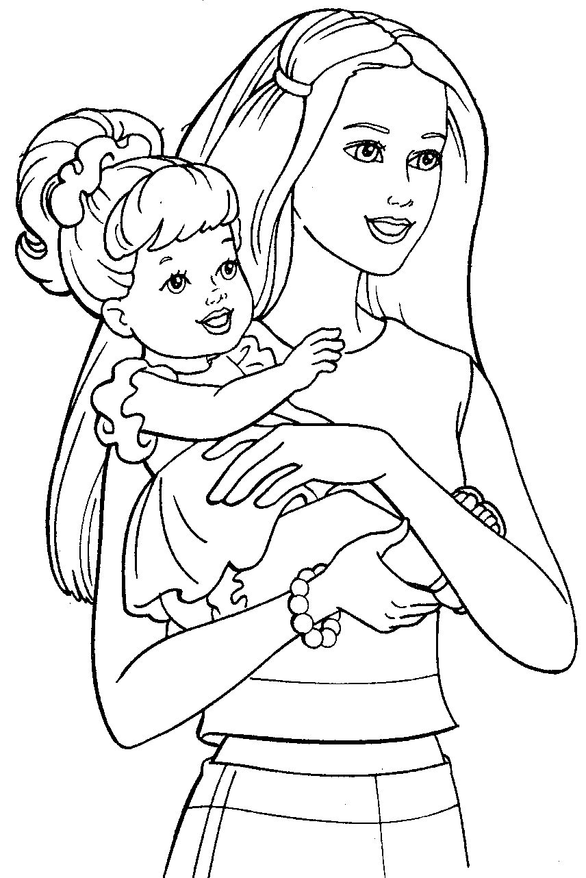 Desenho da Barbie formando alunos