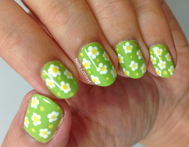 nails context green floral
