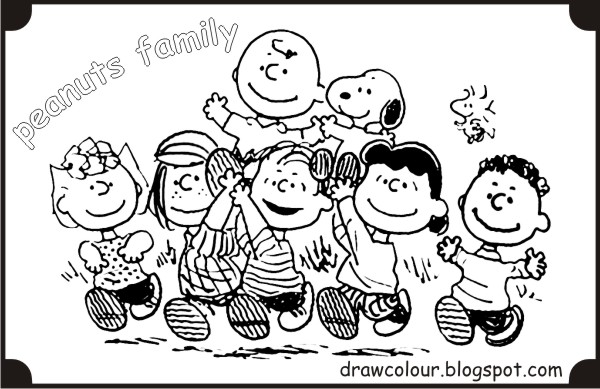 peanuts family art paper
