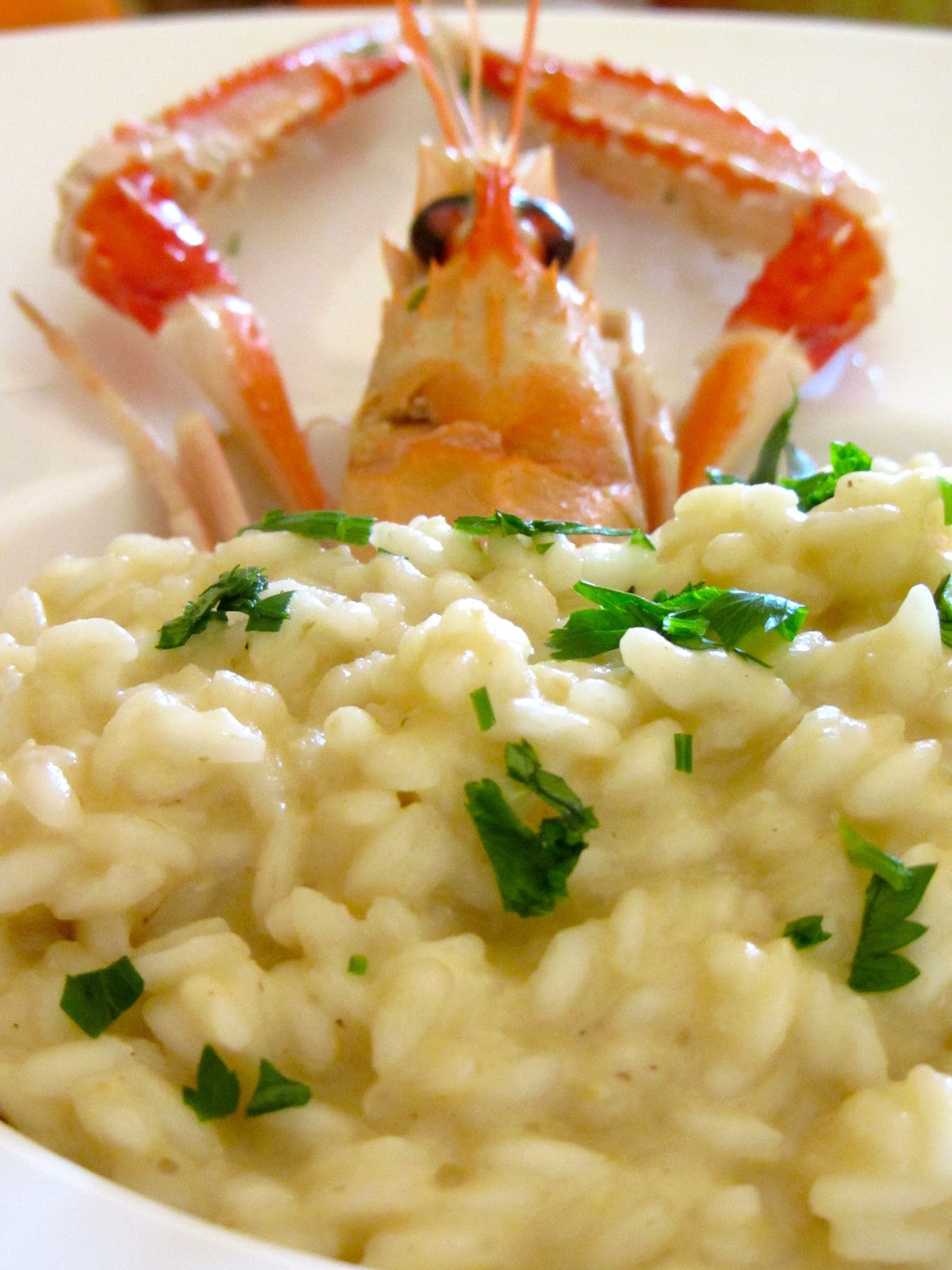 Risotto vialone nano alla crema di scampi Il