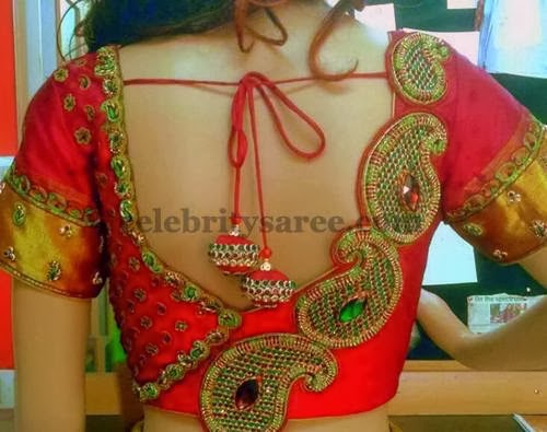 Saree Blouses with Floral Work