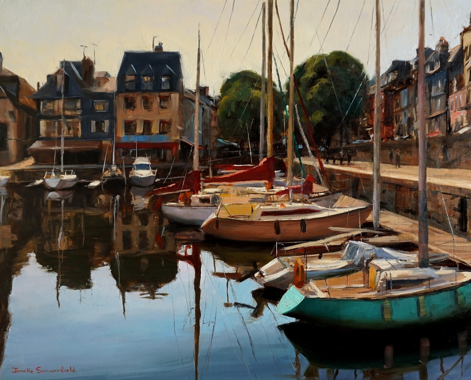 Jonelle Summerfield Oil Paintings Honfleur Marina II