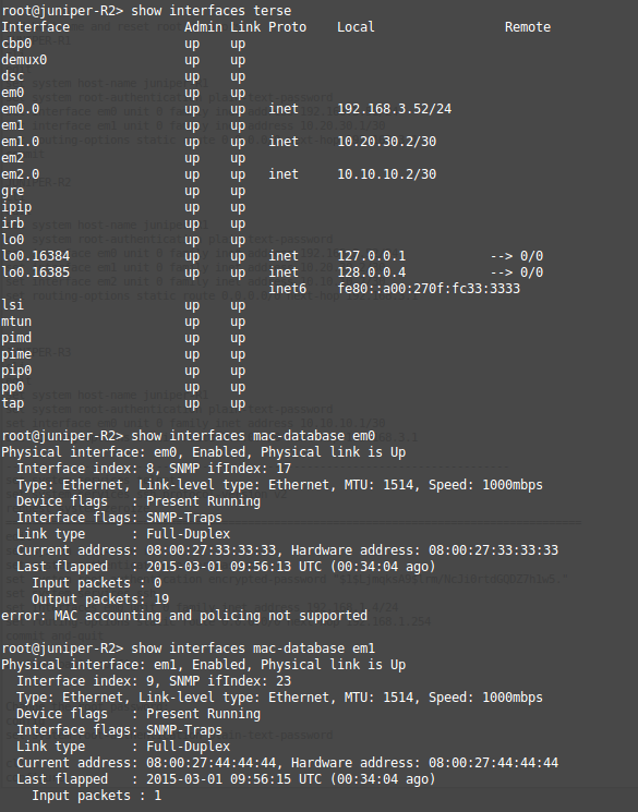 juniper show mac address juniper show mac address