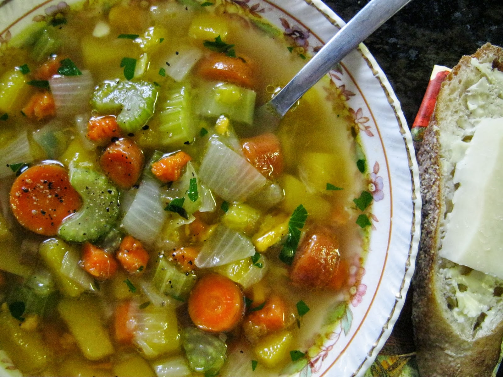 Sarah's Culinary Adventure Chunky Ontario Autumn Vegetable Soup, White