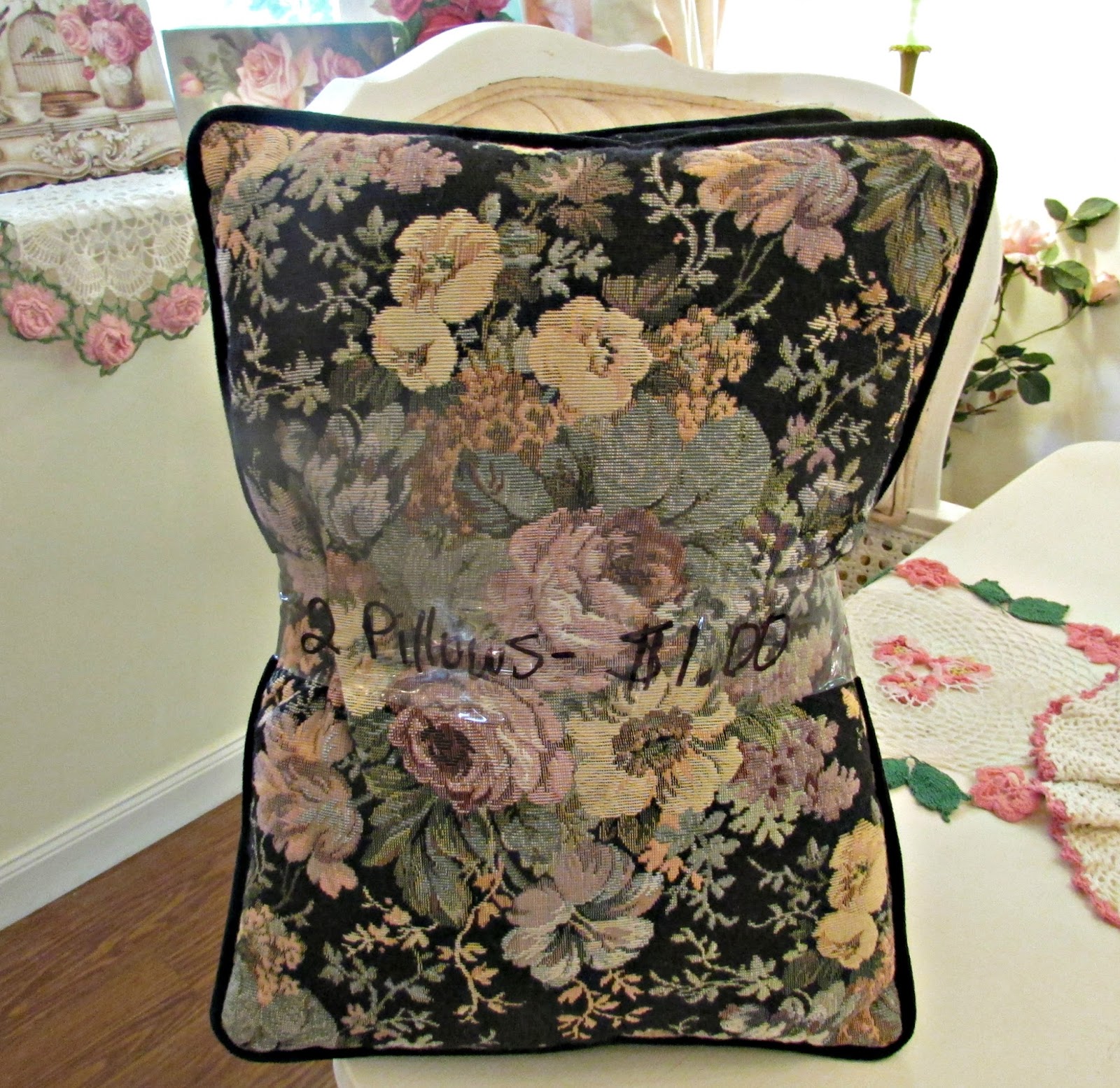 Penny's Vintage Home Pink and White Striped Curtains