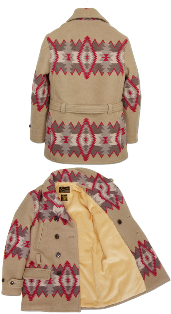 Rivet Head Cushman Belted Wool Indian Blanket Jacket
