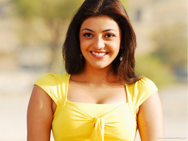 Kajal Agarwal_Click on the Image for Larger View Beautiful Bollywood Model Kajal Agarwal Wallpaper