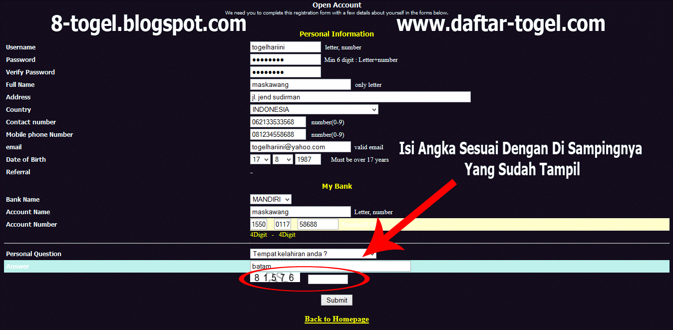 PANDUAN CARA DAFTAR MEMBER DI Panduan Cara