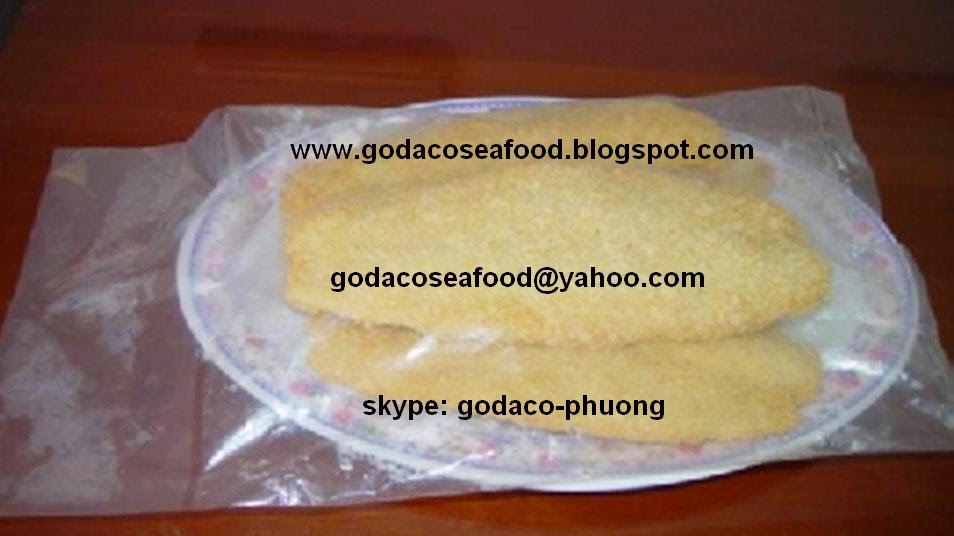 Pre-fried Breaded Basa Fillet / Pre-fried Breaded Pangasius Fillet - Cá tra tẩm bột chiên sơ