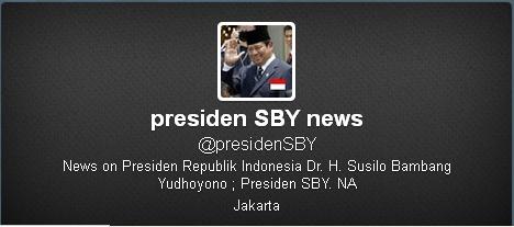 Acount twitter Presiden Indonesia.