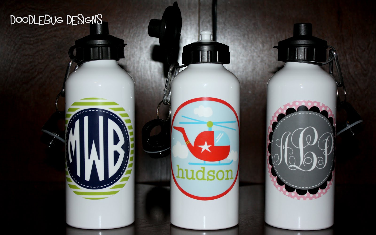 Doodlebug Designs Now Available... PERSONALIZED WATER BOTTLES!!!!!