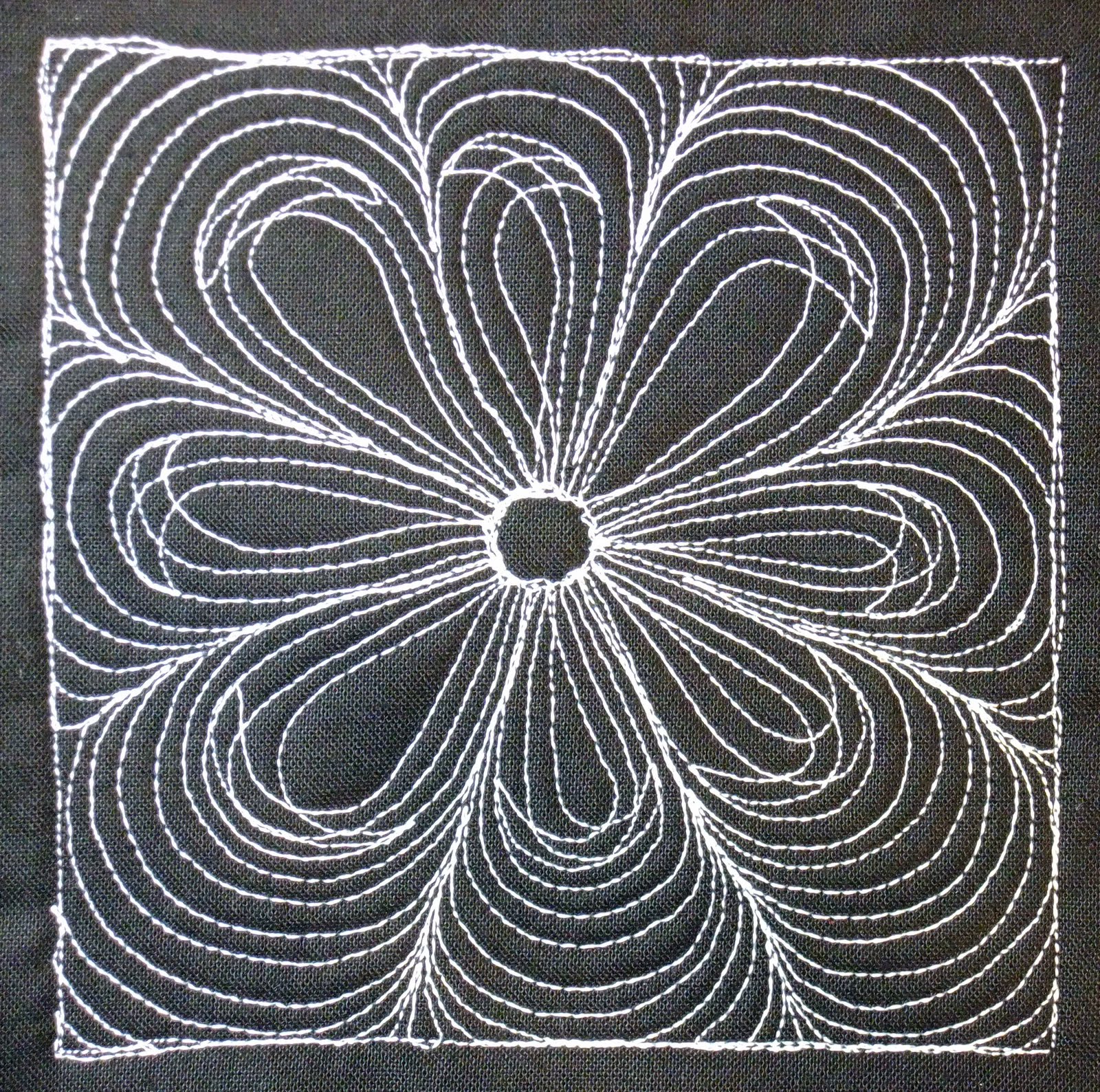 The Free Motion Quilting Project Day 352 Woven Flower