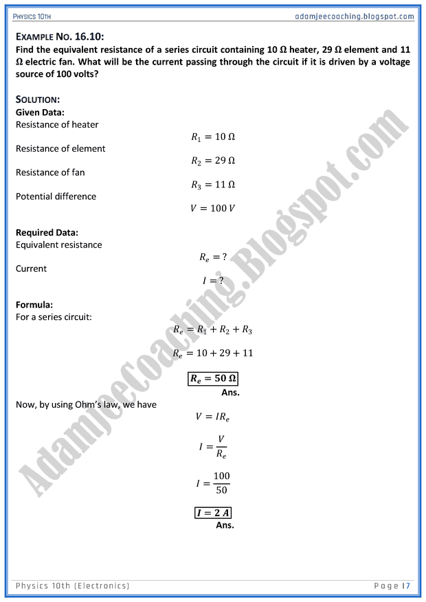 electronics-solved-numericals-physics-10th