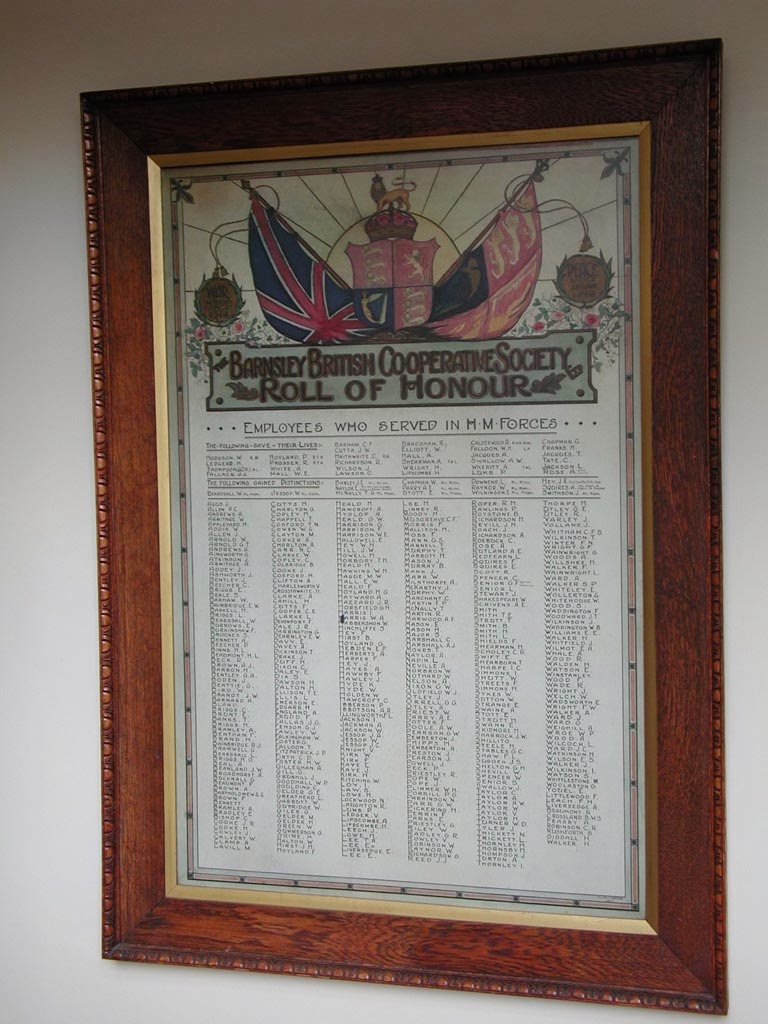 Barnsley & District War Memorials Barnsley British CoOperative
