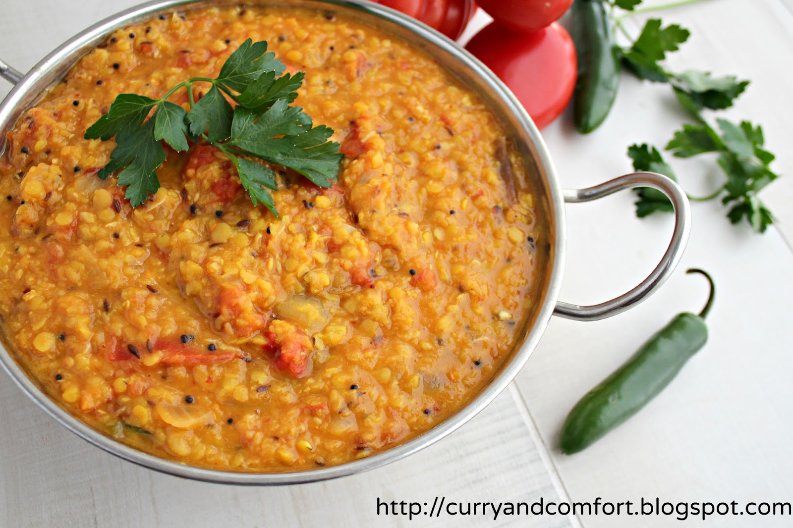Kitchen Simmer Tomato Lentil Curry (Vegan Dish)