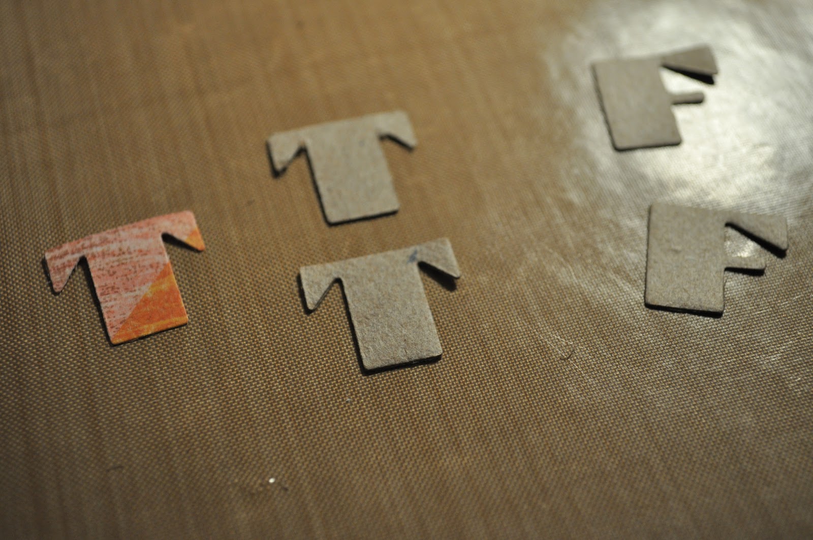 Faux chipboard letters Just five more minutes