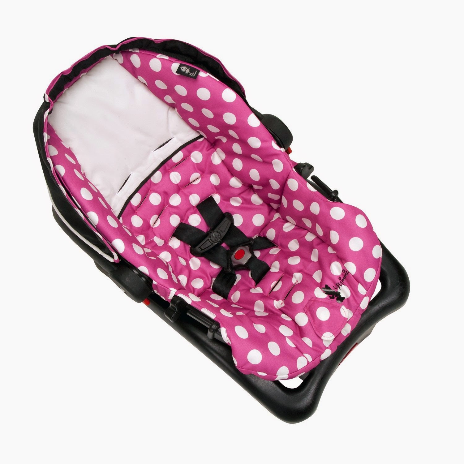 all things children disney baby minnie mouse light n disney light n comfy luxe infant car seat minnie dot