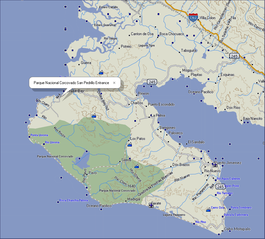 Costa Rica Garmin Nuvi