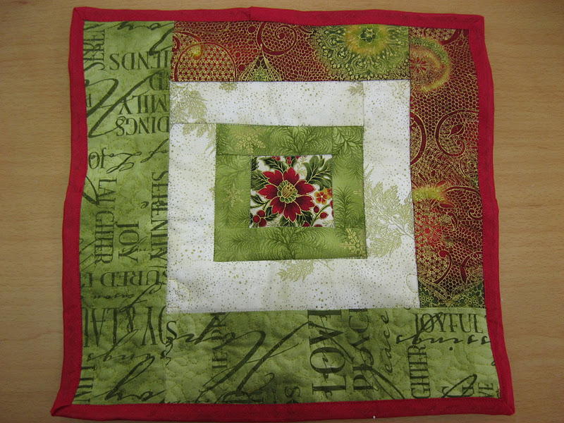 Indigo Blue Quilted Christmas Table Mat