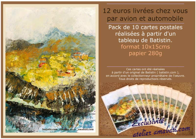Cartes postales par Batistin artiste contemporain Cartes postales par Batistin artiste contemporain