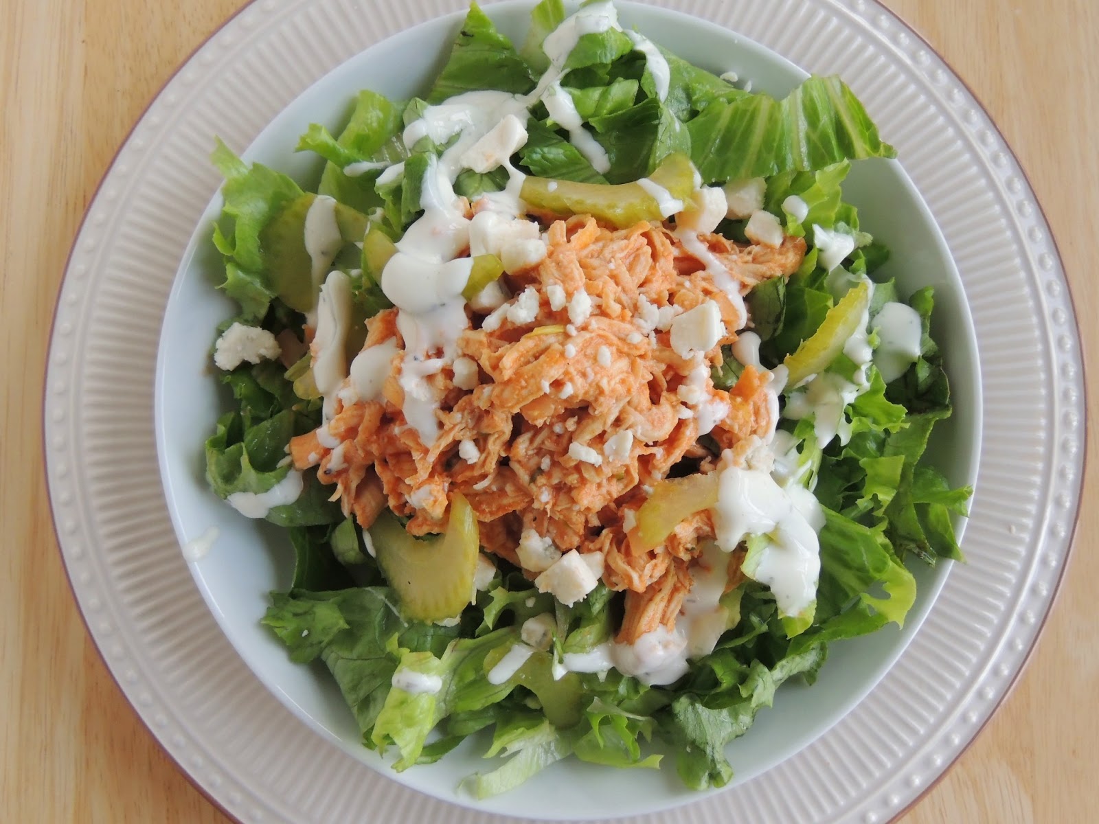 Leave a Happy Plate Buffalo Chicken Salad with Pickled Celery