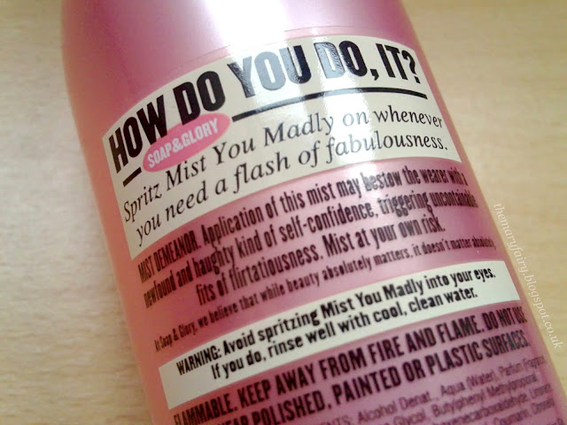 soap and glory mist you madly body mist body spray