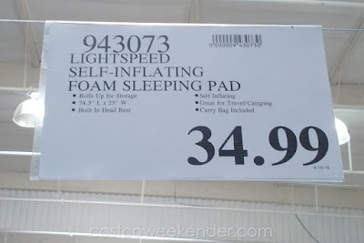 Deal for the Lightspeed Outdoors Self-Inflating Foam Sleeping Pad at Costco