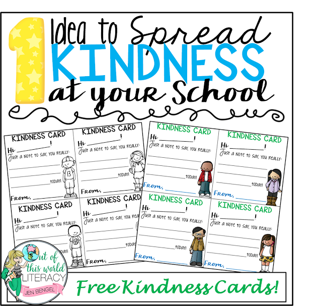 Primary Chalkboard 4 Ideas to Spread Kindness at Your School Plus a FREEBIE!