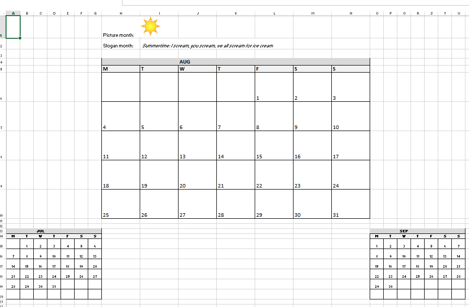 2 month calendar