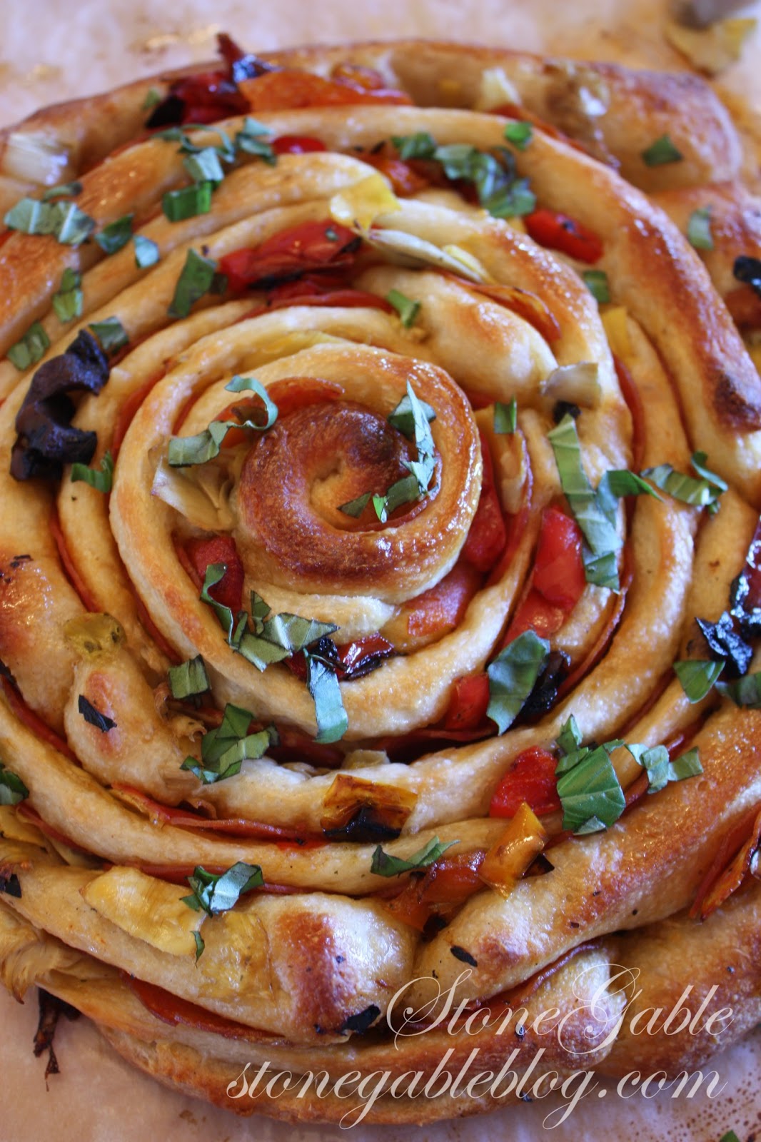 PEPPERONI ARTICHOKE BREADSTICK FOCACCIA StoneGable