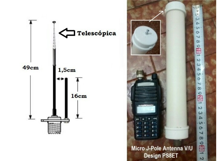 Antenna J-Pole  V/U - 145/435