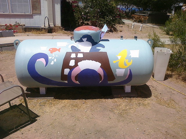 Cilindros de gás decorados