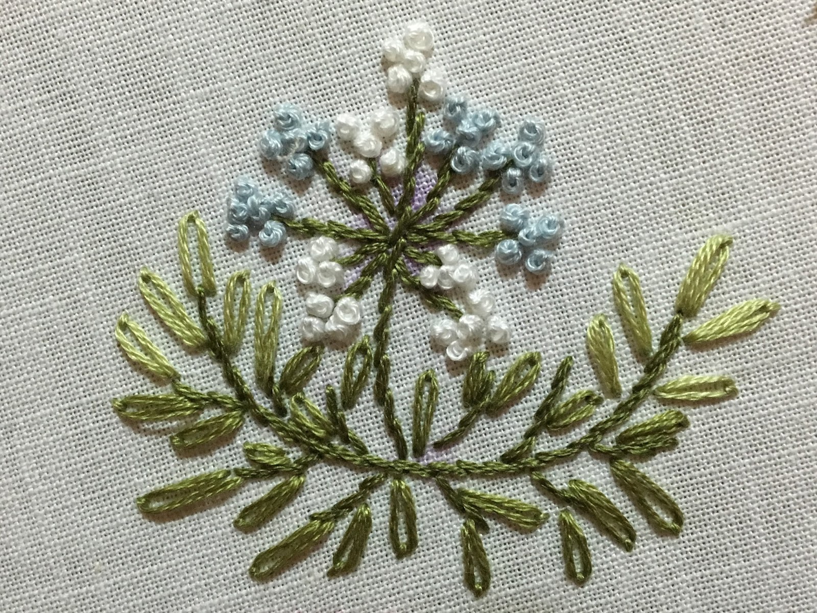 MooshieStitch Embroidered Queen Anne's Lace Flower Blossom