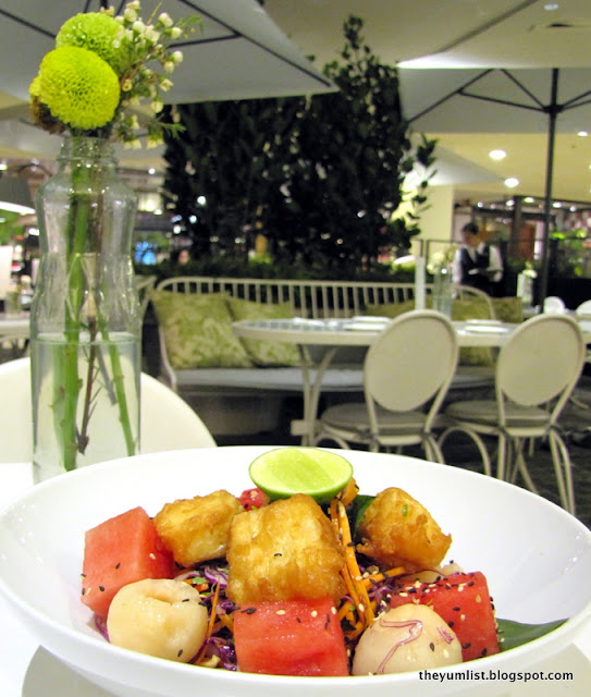 Lychee, Tofu and Watermelon Salad Botanical, Meatless Dining, Bangsar, vegetarian, vegan