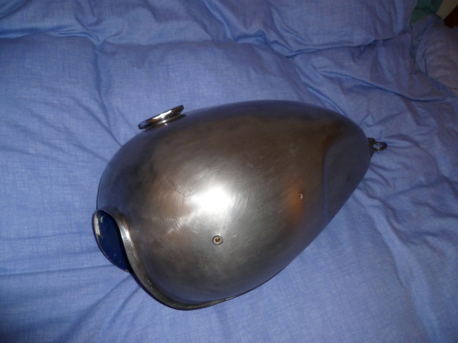 Stripping Paint Off Tank for Brushed Metal Look Triumph Rat