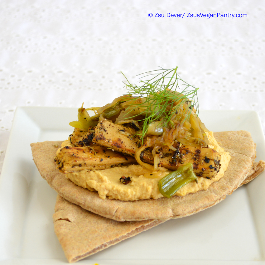Zsu's Vegan Pantry: greek pita with fennel and spring onion