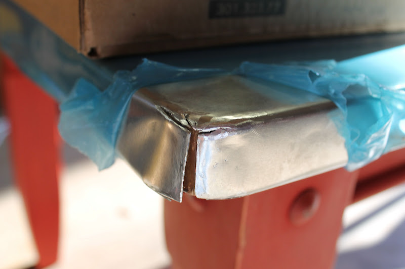 VanHook & Co. Topping a table with zinc sheet metal