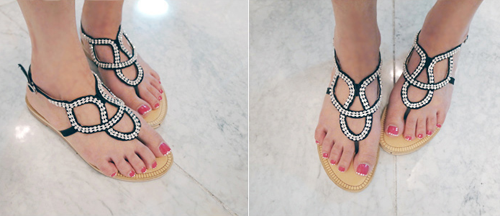 Korean Spiraled T-Strap Sandals