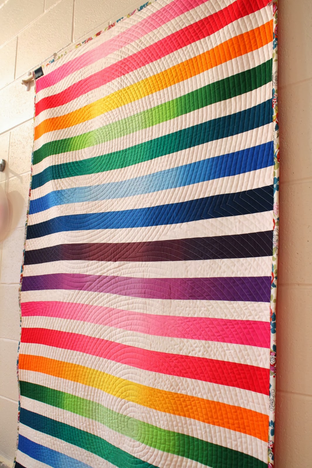 a little gray Ombre Strip Quilt