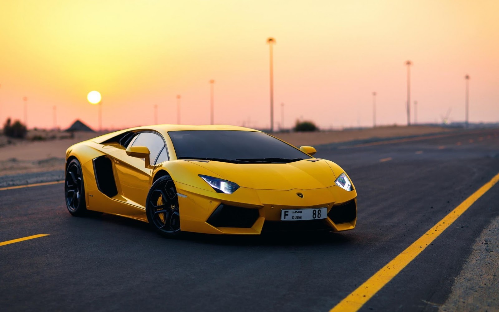 Lamborghini in Sunset ~ Cars Wallpaper Lo