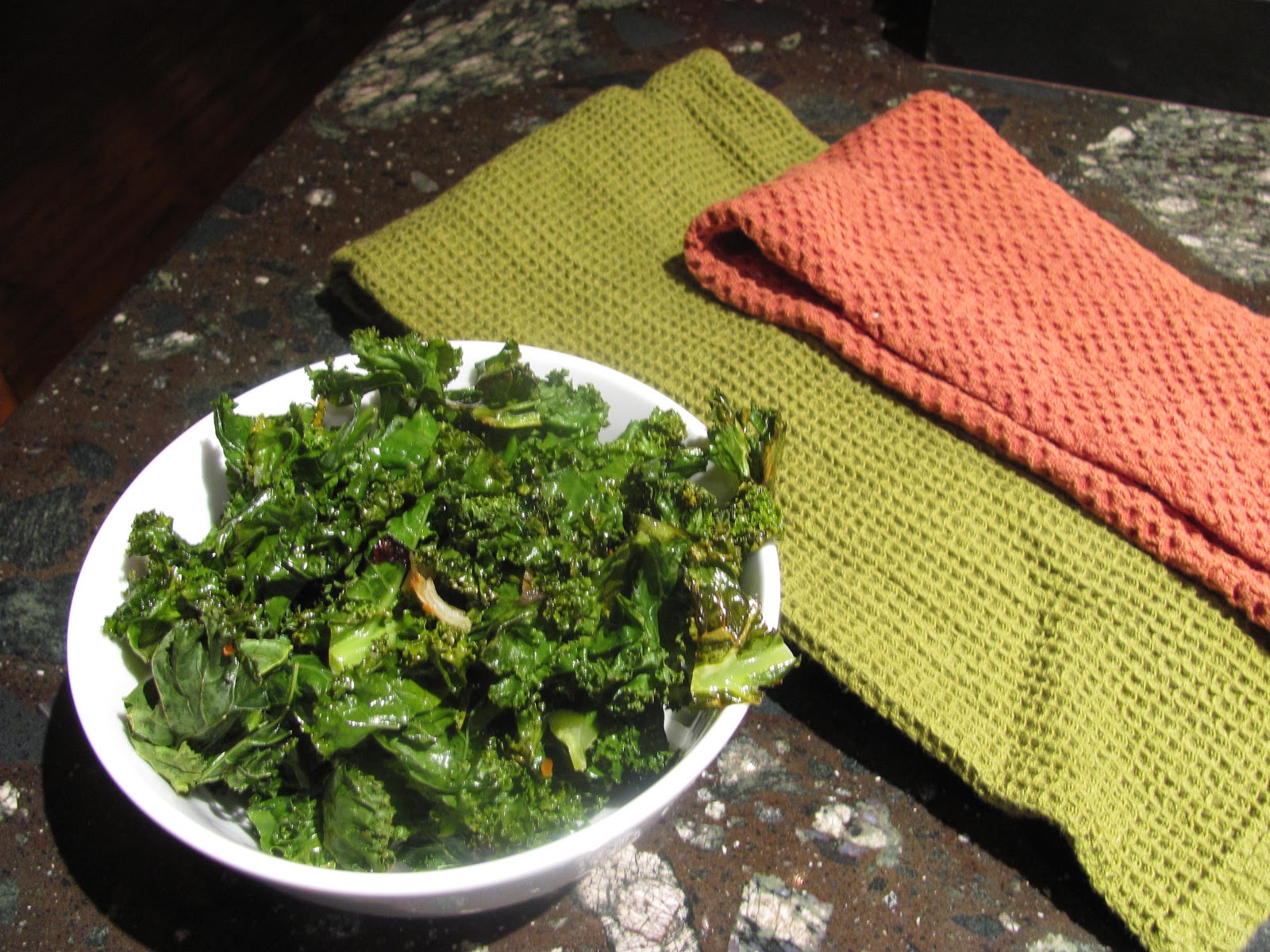 Roasted Kale with Onions