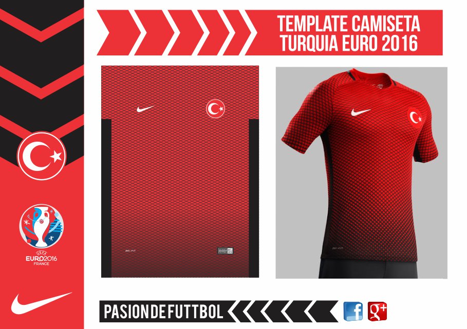 Diseños, Vectores y Templates para Camisetas de Futbol TURQUIA EURO