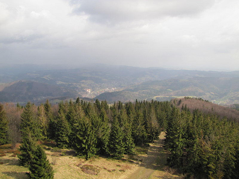 Widok z Wielkiej Czantorii. Wisła. Widok z Wielkiej Czantorii. Wisła.