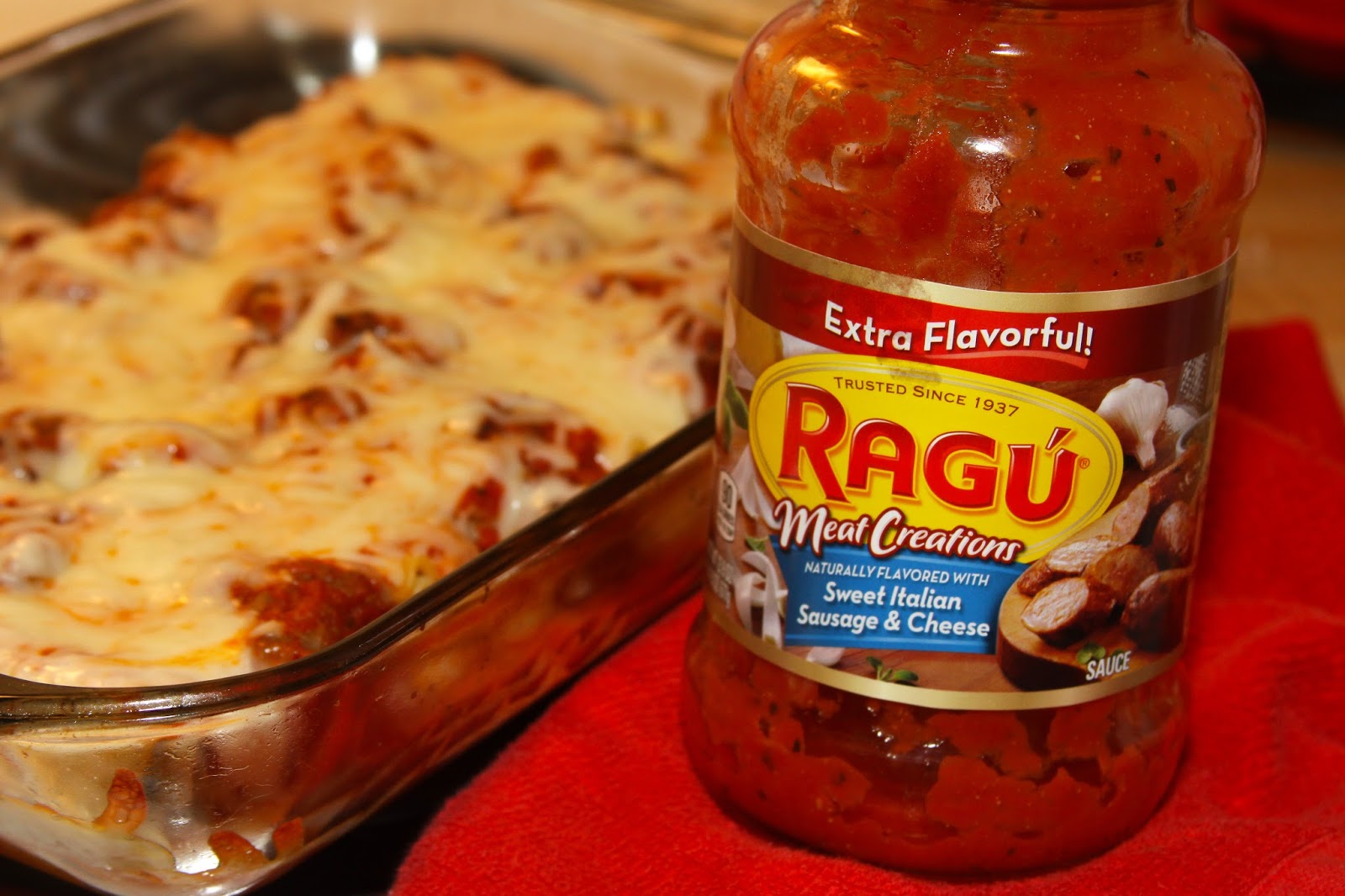 For the Love of Food Ragù Sausage Stuffed Jumbo Rigatoni Pasta Bake